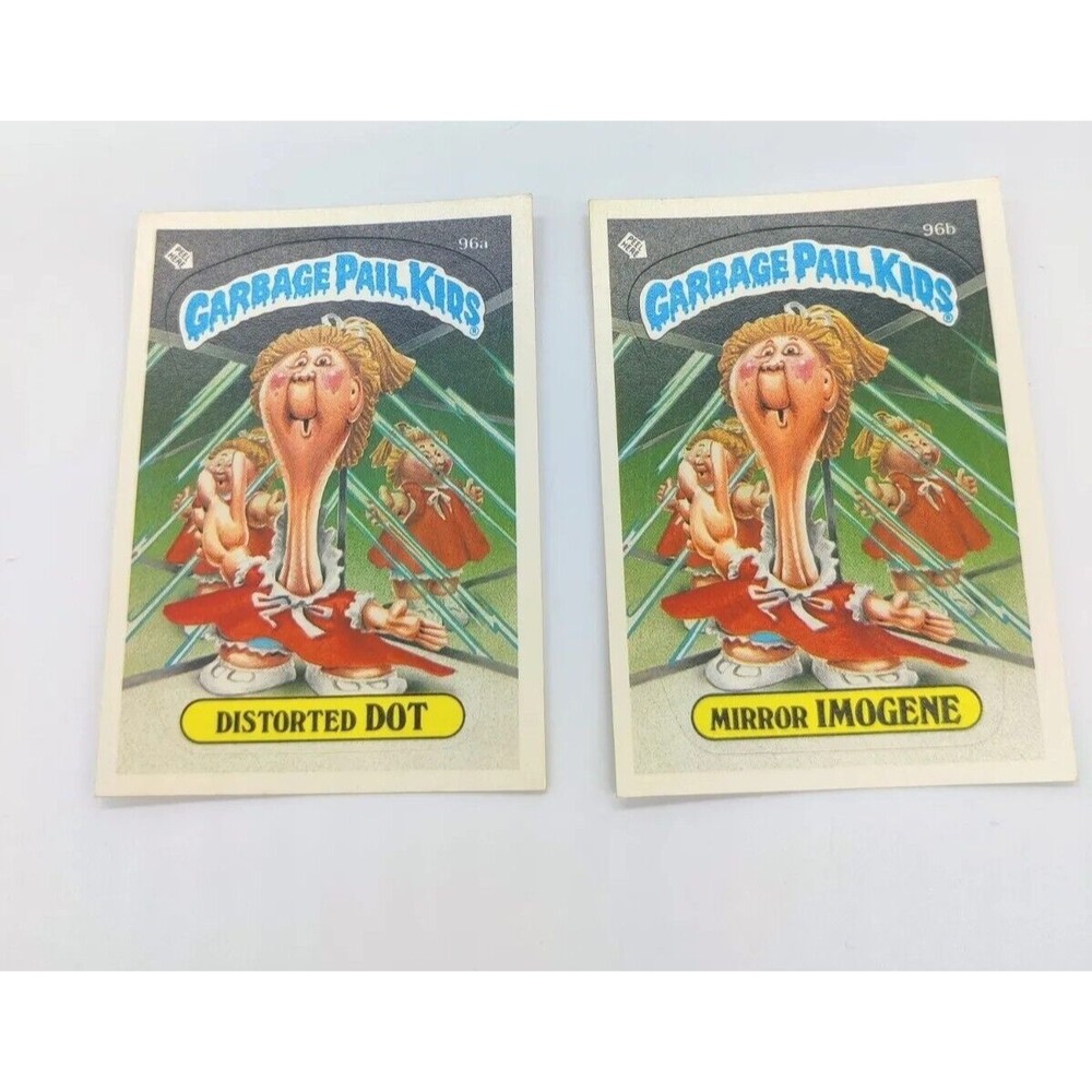 1986 Topps Garbage Pail Kids GPK Distorted Dot & Mirror Imogene 96a & 96b Set
